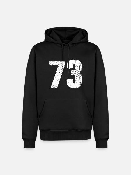 Maillot à 73 numéros - Sweat à capuche Premium bio Homme - noir