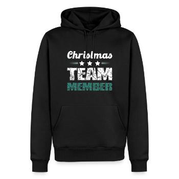 Équipe de Noël - Sweat à capuche Premium bio Homme - noir - Devant - Nico (187cm)