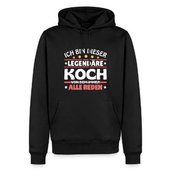 Ich bin dieser legendäre Koch - Männer Premium Bio Hoodie - Schwarz - Vorne - Nico (187cm)