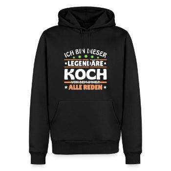 Ich bin dieser legendäre Koch - Männer Premium Bio Hoodie - Schwarz - Vorne - Nico (187cm)