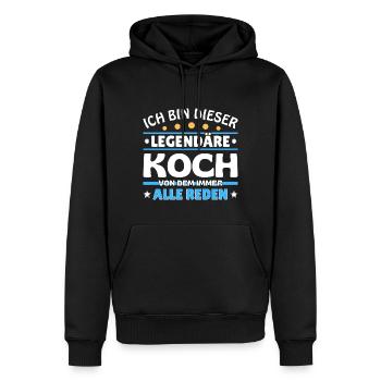 Ich bin dieser legendäre Koch - Männer Premium Bio Hoodie - Schwarz - Vorne - Nico (187cm)