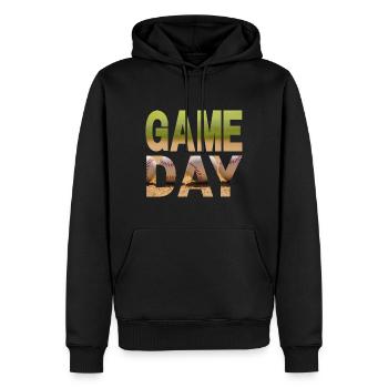 Game Day Baseball - Männer Premium Bio Hoodie - Schwarz - Vorne - Nico (187cm)