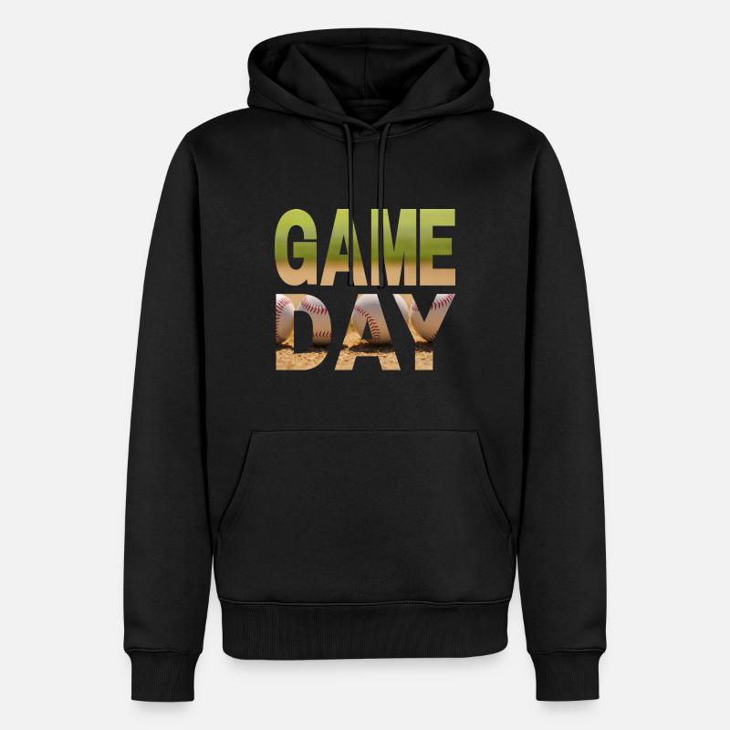 Game Day Baseball - Männer Premium Bio Hoodie - Schwarz