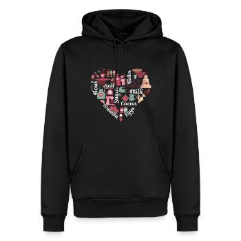Baker With Full Heart - Men’s Premium Organic Hoodie - black - Front - Nico (187cm)