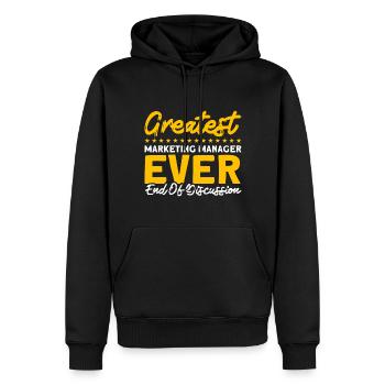 Der Beste Marketing Manager Digitales Marketing - Männer Premium Bio Hoodie - Schwarz - Vorne - Nico (187cm)