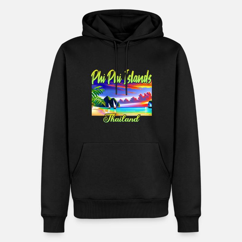 Phi Phi Island Thailand - Männer Premium Bio Hoodie - Schwarz