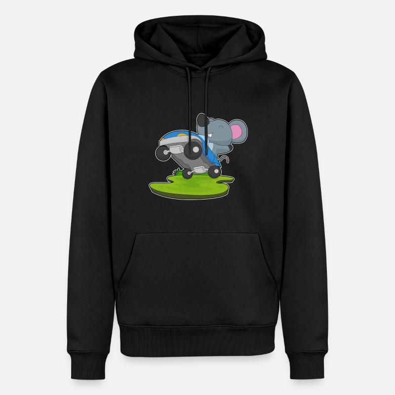Maus Auto - Männer Premium Bio Hoodie - Schwarz