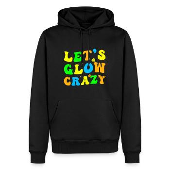 Laisser briller Crazy Retro Citation colorée - Sweat à capuche Premium bio Homme - noir - Devant - Nico (187cm)