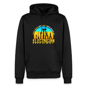 Mach keinen Mist Vater Elektriker Vater Familie - Männer Premium Bio Hoodie - Schwarz - Vorne - Nico (187cm)