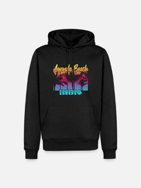 Agonda Beach India - Männer Premium Bio Hoodie - Schwarz