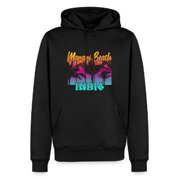 Marari Beach India - Männer Premium Bio Hoodie - Schwarz - Vorne - Nico (187cm)