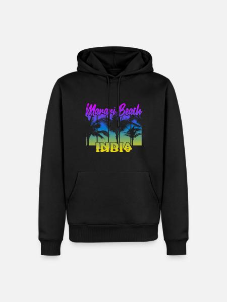 Marari Beach India - Männer Premium Bio Hoodie - Schwarz