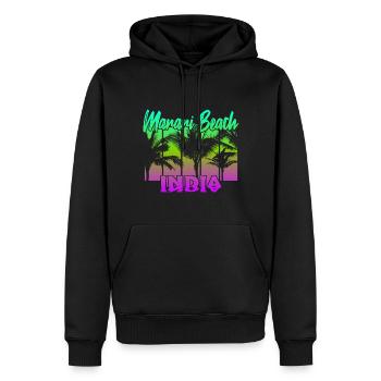 Marari Beach India - Männer Premium Bio Hoodie - Schwarz - Vorne - Nico (187cm)