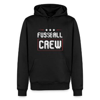 Équipe de football - Sweat à capuche Premium bio Homme - noir - Devant - Nico (187cm)