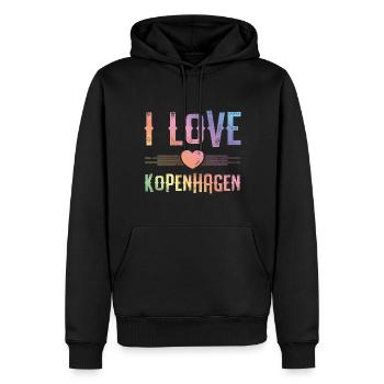 I Love Kopenhagen - Männer Premium Bio Hoodie - Schwarz - Vorne - Nico (187cm)