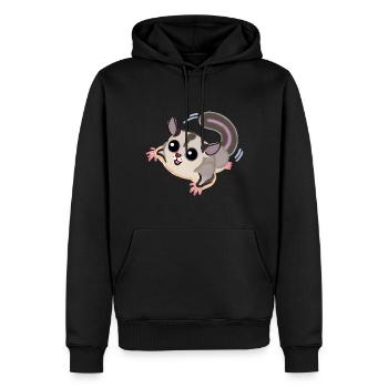 Sugar Glider - Männer Premium Bio Hoodie - Schwarz - Vorne - Nico (187cm)