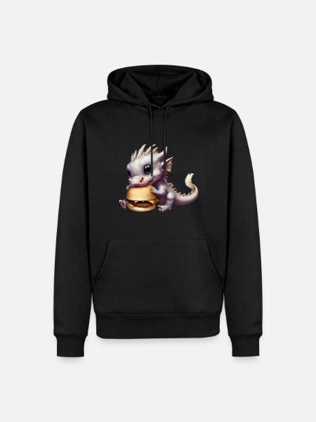Cheeseburger Dragon - Men’s Premium Organic Hoodie - black