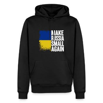 Make russia small again - Männer Premium Bio Hoodie - Schwarz - Vorne - Nico (187cm)
