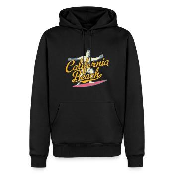 Surfen - Männer Premium Bio Hoodie - Schwarz - Vorne - Nico (187cm)