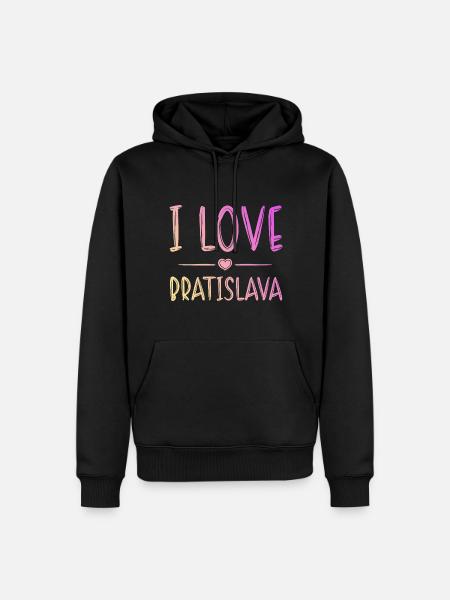 J’aime Bratislava - Sweat à capuche Premium bio Homme - noir