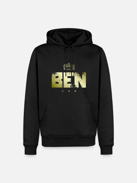 Benoît - Sweat à capuche Premium bio Homme - noir