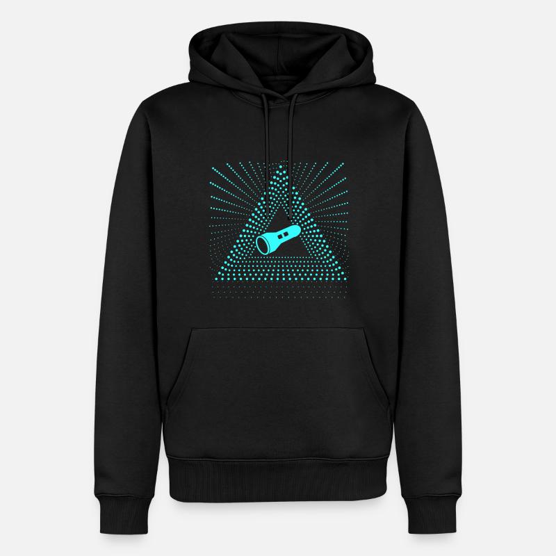 Taschenlampe Leuchtend Glänzend Hell Strahlend - Männer Premium Bio Hoodie - Schwarz
