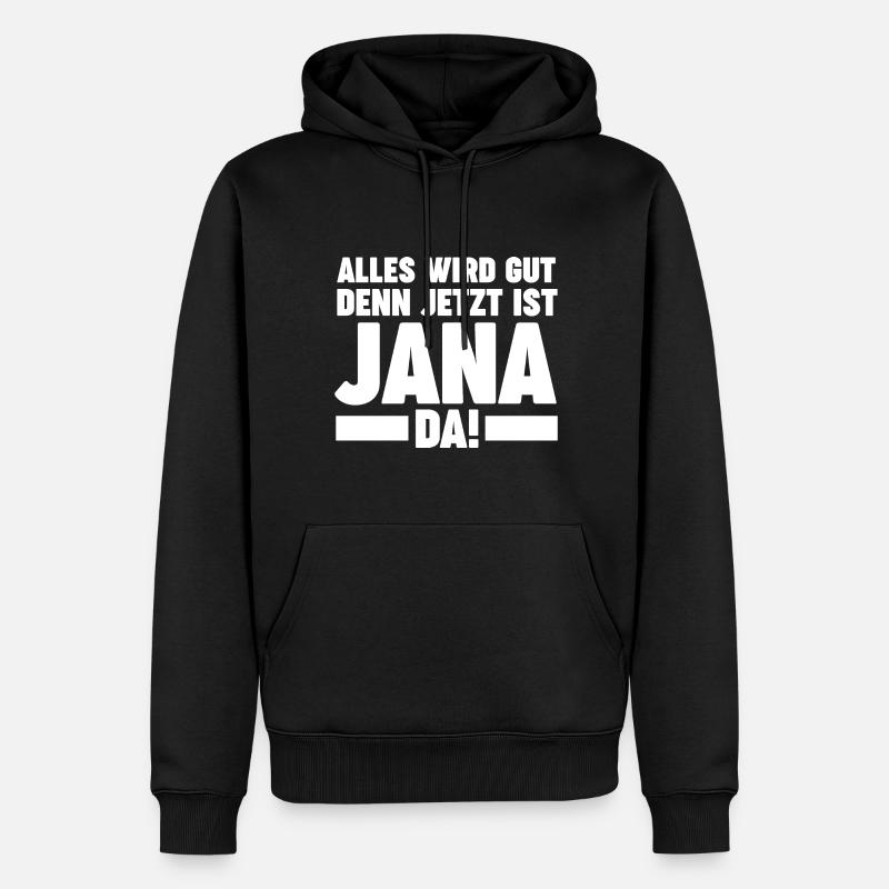 Jana - Männer Premium Bio Hoodie - Schwarz