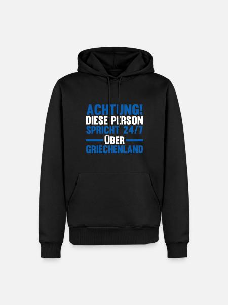 Griechen Grieche Griechenland - Männer Premium Bio Hoodie - Schwarz