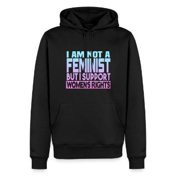 Supports women's rights - Men’s Premium Organic Hoodie - black - Front - Nico (187cm)