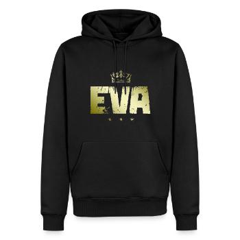 Eva - Männer Premium Bio Hoodie - Schwarz - Vorne - Nico (187cm)