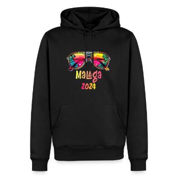 Malaga 2024 Spanien Urlaub - Männer Premium Bio Hoodie - Schwarz - Vorne - Nico (187cm)