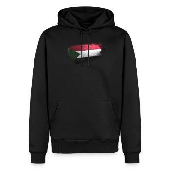Soudan - Sweat à capuche Premium bio Homme - noir - Devant - Nico (187cm)
