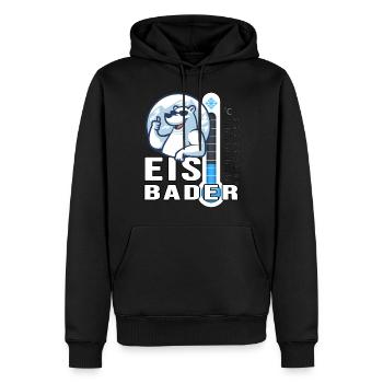 winterbader eisbär ice cool eisbader cold temp - Männer Premium Bio Hoodie - Schwarz - Vorne - Nico (187cm)