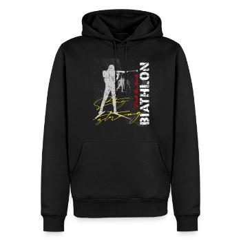 Biathlon Sport Sport Winter Sports - Men’s Premium Organic Hoodie - black - Front - Nico (187cm)