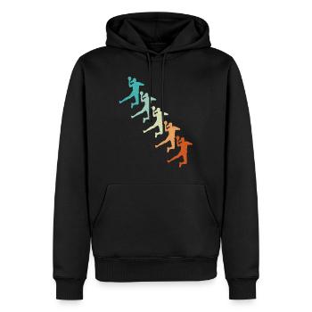 Handballerin Handballspielerin Frauen Handball - Männer Premium Bio Hoodie - Schwarz - Vorne - Nico (187cm)