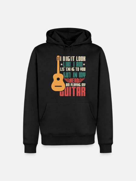 Guitar Saying - Men’s Premium Organic Hoodie - black