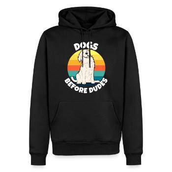 Amoureux des chiens Amoureux des animaux Dire drôle de propriétaire d’animal - Sweat à capuche Premium bio Homme - noir - Devant - Nico (187cm)