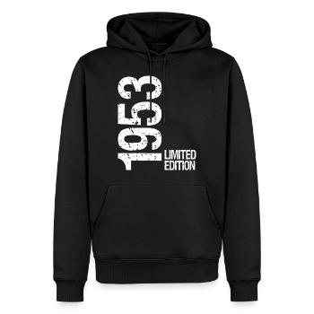 1953 limited edition - Männer Premium Bio Hoodie - Schwarz - Vorne - Nico (187cm)