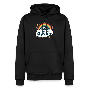 Moister Than An Oyster Damen Erwachsene Vulgär Rau - Männer Premium Bio Hoodie - Schwarz - Vorne - Nico (187cm)