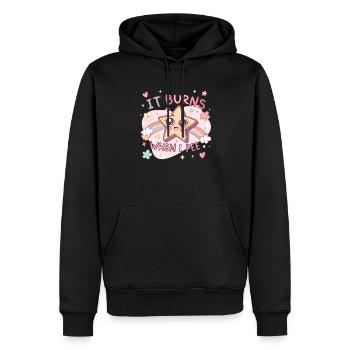 Es brennt, wenn ich pinkle. Lustig, sarkastisch, p - Männer Premium Bio Hoodie - Schwarz - Vorne - Nico (187cm)