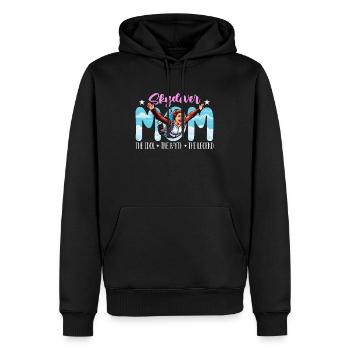 Parachutiste Maman L’idole Le mythe aime le parapente - Sweat à capuche Premium bio Homme - noir - Devant - Nico (187cm)