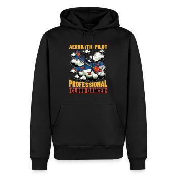 Aerobatic Pilot Professional Cloud Dancer Aviation - Männer Premium Bio Hoodie - Schwarz - Vorne - Nico (187cm)