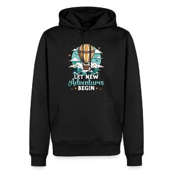 Hot Air Ballooning Let New Adventures Ballooning - Männer Premium Bio Hoodie - Schwarz - Vorne - Nico (187cm)