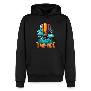 Hot Air Ballooning Time To Ride Balloon Aircraft - Männer Premium Bio Hoodie - Schwarz - Vorne - Nico (187cm)
