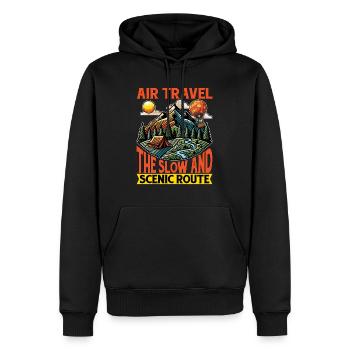Hot Air Ballooning Air Travel The Slow Aeronaut - Männer Premium Bio Hoodie - Schwarz - Vorne - Nico (187cm)