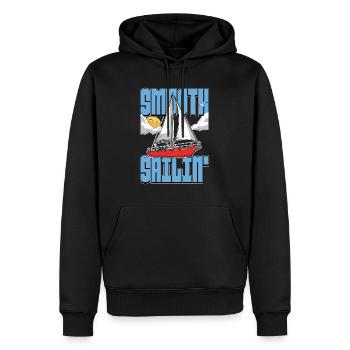 Sailing Smooth Sailin' Loves Sailing Ship Boating - Männer Premium Bio Hoodie - Schwarz - Vorne - Nico (187cm)