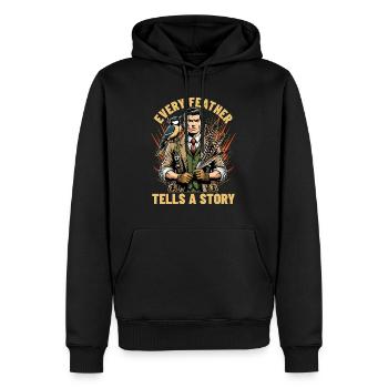 Ornithology Every Feather Tells A Story Zoologist - Männer Premium Bio Hoodie - Schwarz - Vorne - Nico (187cm)