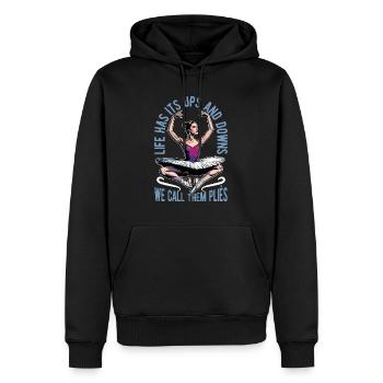 La vie de ballet a ses hauts et ses bas Danse Sport - Sweat à capuche Premium bio Homme - noir - Devant - Nico (187cm)