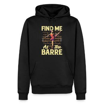 Ballet Retrouvez-moi à la barre Amateur de musique classique - Sweat à capuche Premium bio Homme - noir - Devant - Nico (187cm)