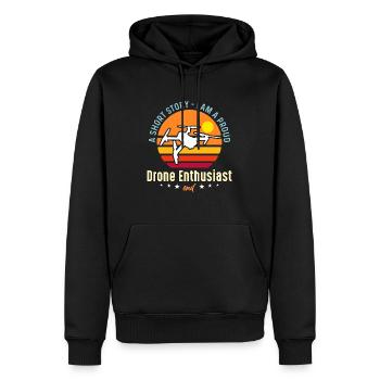 Drone Enthusiast A Short Story I Am A Drone Pilot - Männer Premium Bio Hoodie - Schwarz - Vorne - Nico (187cm)